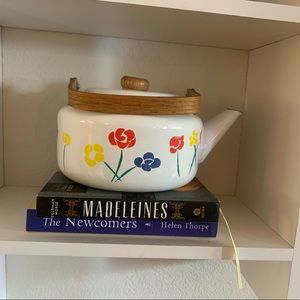 Vintage Saltera White Enamel Tea Kettle